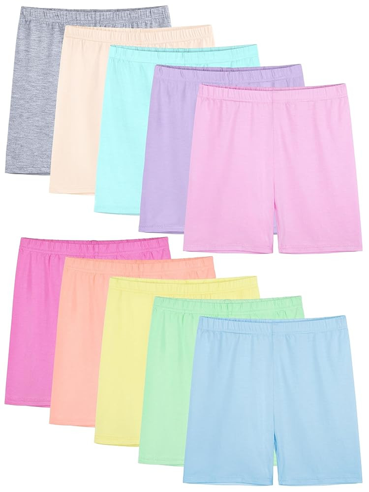 10 Pack Girls Dance Shorts Cartwheel Toddler Biker Under Dress Multi-Color Kids Bike Shorts Girls... | Amazon (US)