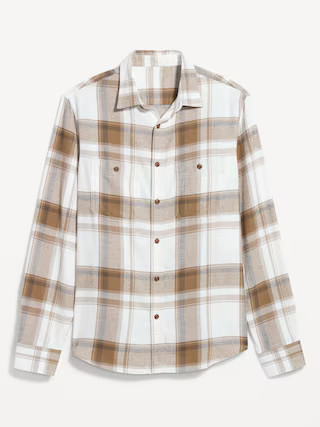 Double-Brushed Flannel Shirt for Men | Old Navy (US)