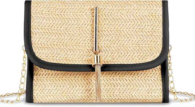 CHARMORE Crossbody Bag for Women Small Straw Beach Shoulder Bag Stylish Woven Bags Travel Handbag... | Amazon (US)