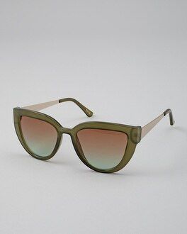 Olive Cat-Eye Sunglasses, 70 mm | White House Black Market