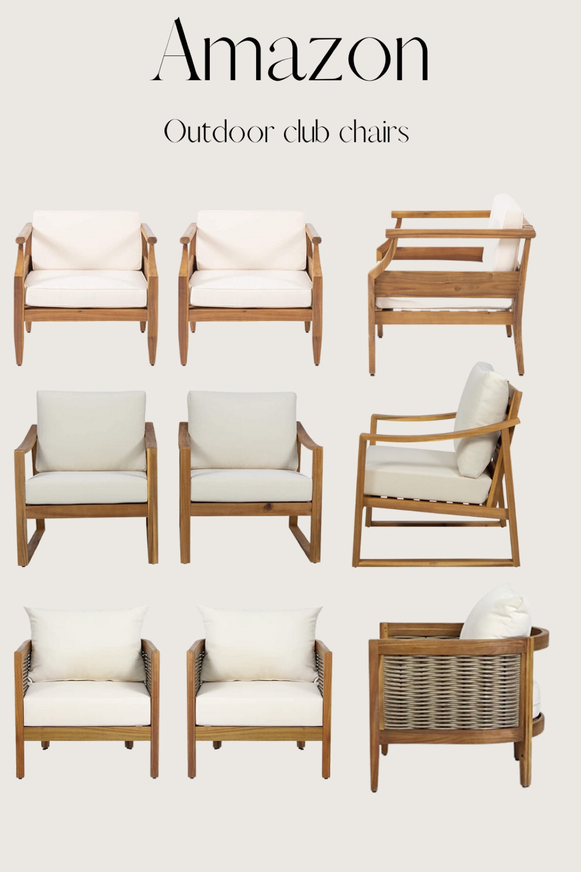 Outdoor furniture,  patio furniture, club chairs, amazon furniture, amazon finds, budget friendly, teak furniture, acacia wood, teak wood 

#LTKSale #LTKSeasonal #LTKhome