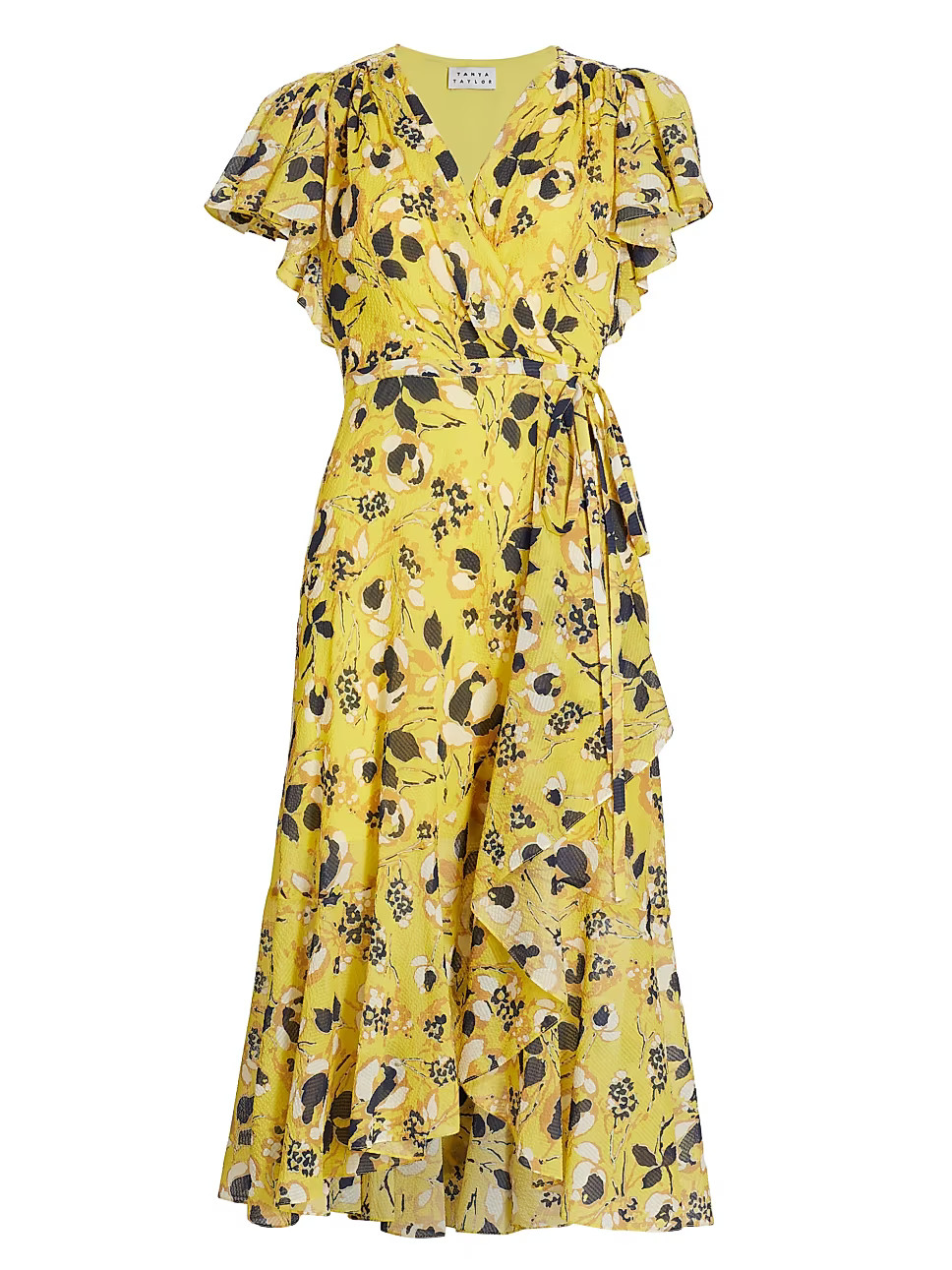 Brianna Floral Silk GeorgettevWrap Midi-Dress | Saks Fifth Avenue