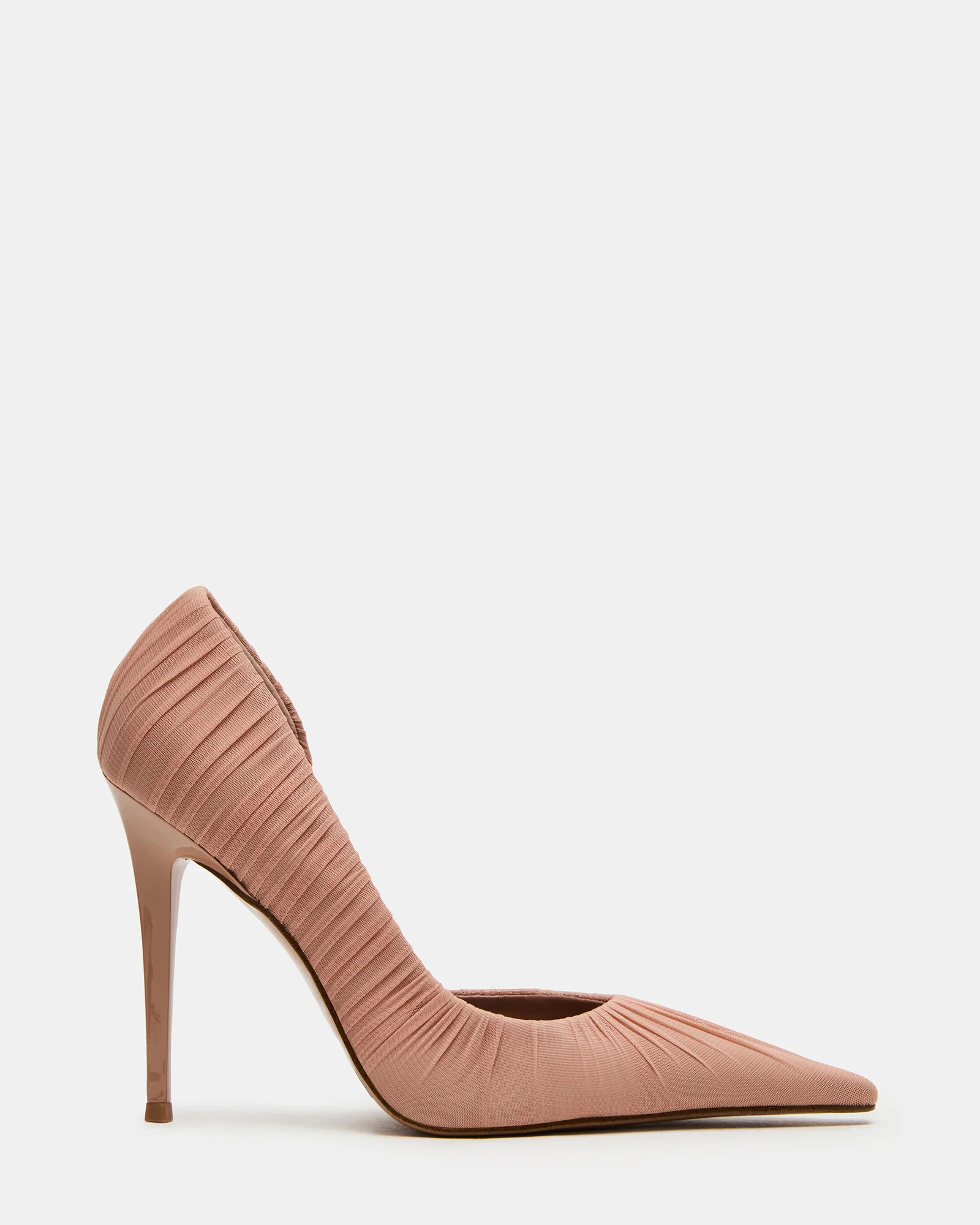 ELEGANT Mocha Ruched Pointed-Toe Stiletto Pump Women's Heel | Steve Madden (US)