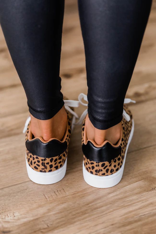 Debbie Animal Print Brown Sneaker | The Pink Lily Boutique