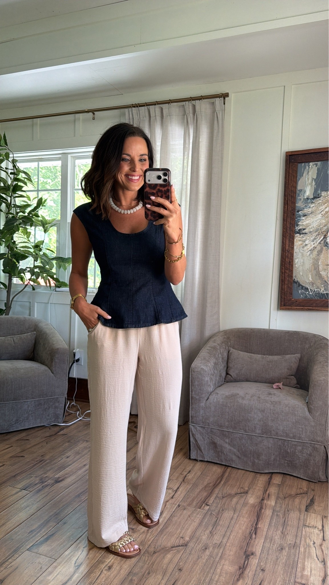 This is the kind of outfit that always gets compliments 🤍 The top gives it a dressed-up feel, but the flowy pants keep it so comfortable. I love outfits like this that look polished without feeling overdressed and can easily go from church to dinner to a date night.

Size XS, 5’3 for reference

#LTKStyle #AmazonFashion #MadewellStyle #NeutralStyle #SummerOutfit #EverydayStyle #EffortlessStyle #AffordableFashion #OOTD #LTKFinds