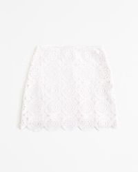 Crochet-Style Mosaic Tile Mini Skirt | Abercrombie & Fitch (US)
