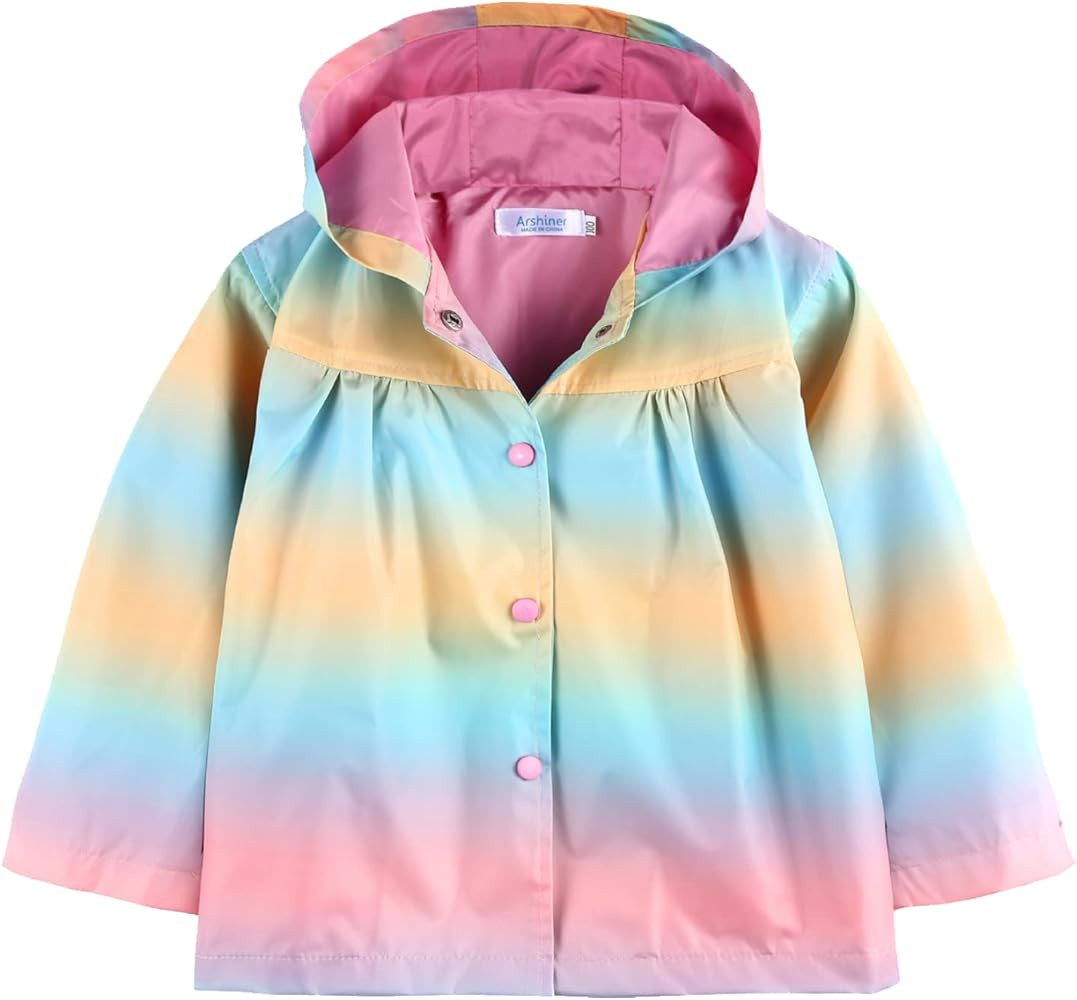 Arshiner Girl Baby Kid Waterproof Hooded Coat Jacket Outwear Raincoat Hoodies | Amazon (US)