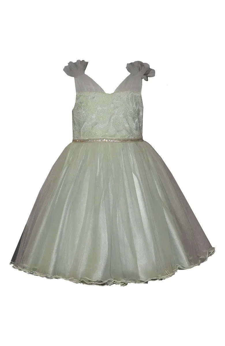 Kids' Ruffle Shoulder Tulle Party Dress | Nordstrom