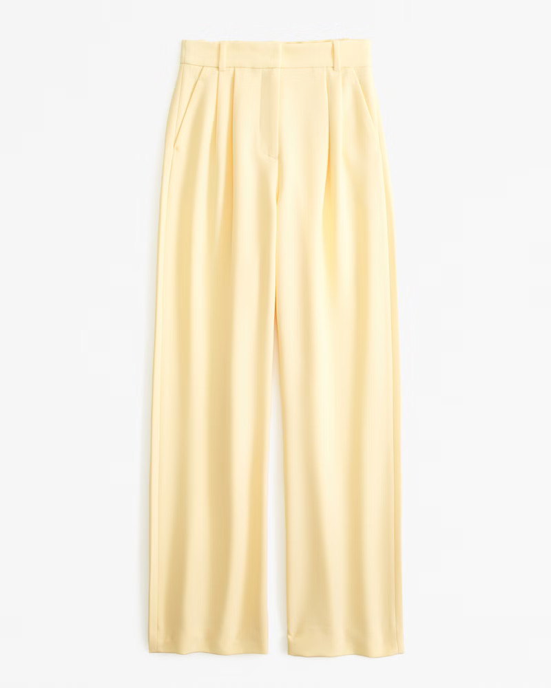 Abercrombie & Fitch Women's A&F Sloane Tailored Pant in Yellow - Size 26 | Abercrombie & Fitch (US)