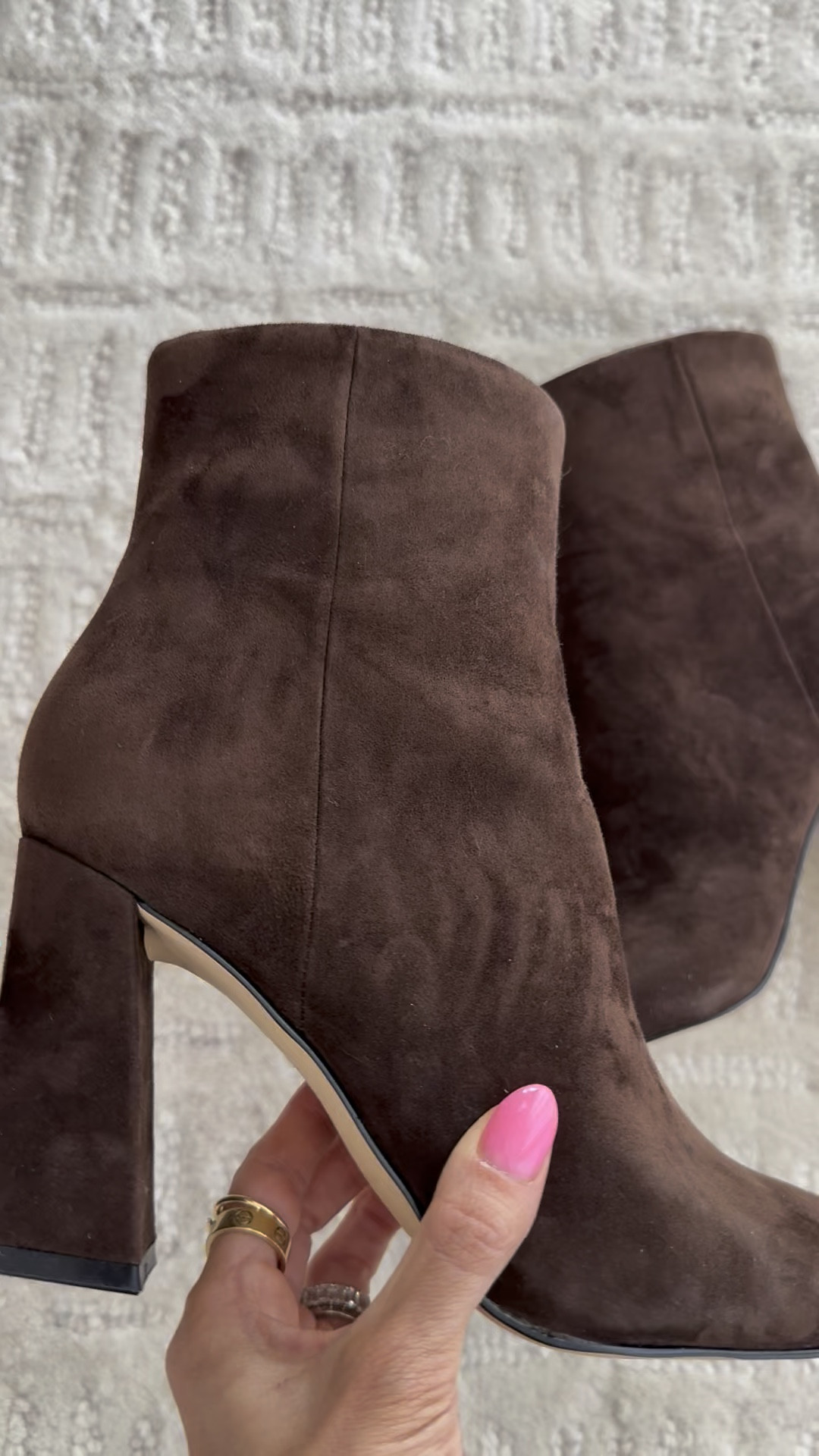 Suede booties super comfy for spring 

#LTKootd #LTKdayinmylife #LTKgrwm