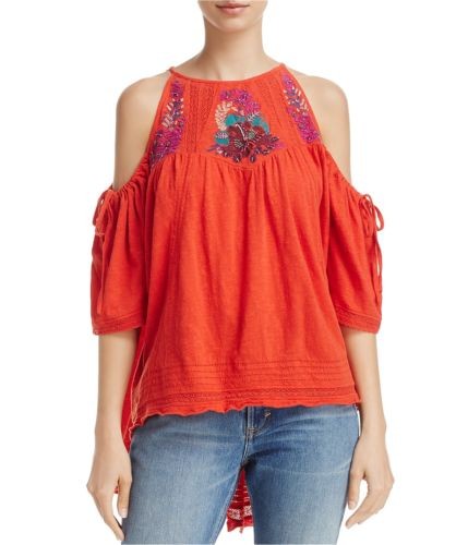 Details about   Free People Womens Fast Times Embroidered Knit Blouse | eBay US