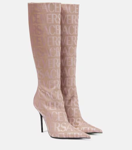 Versace Allover knee-high boots | Mytheresa (US/CA)