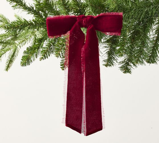 Red Frayed Bow | Pottery Barn CA