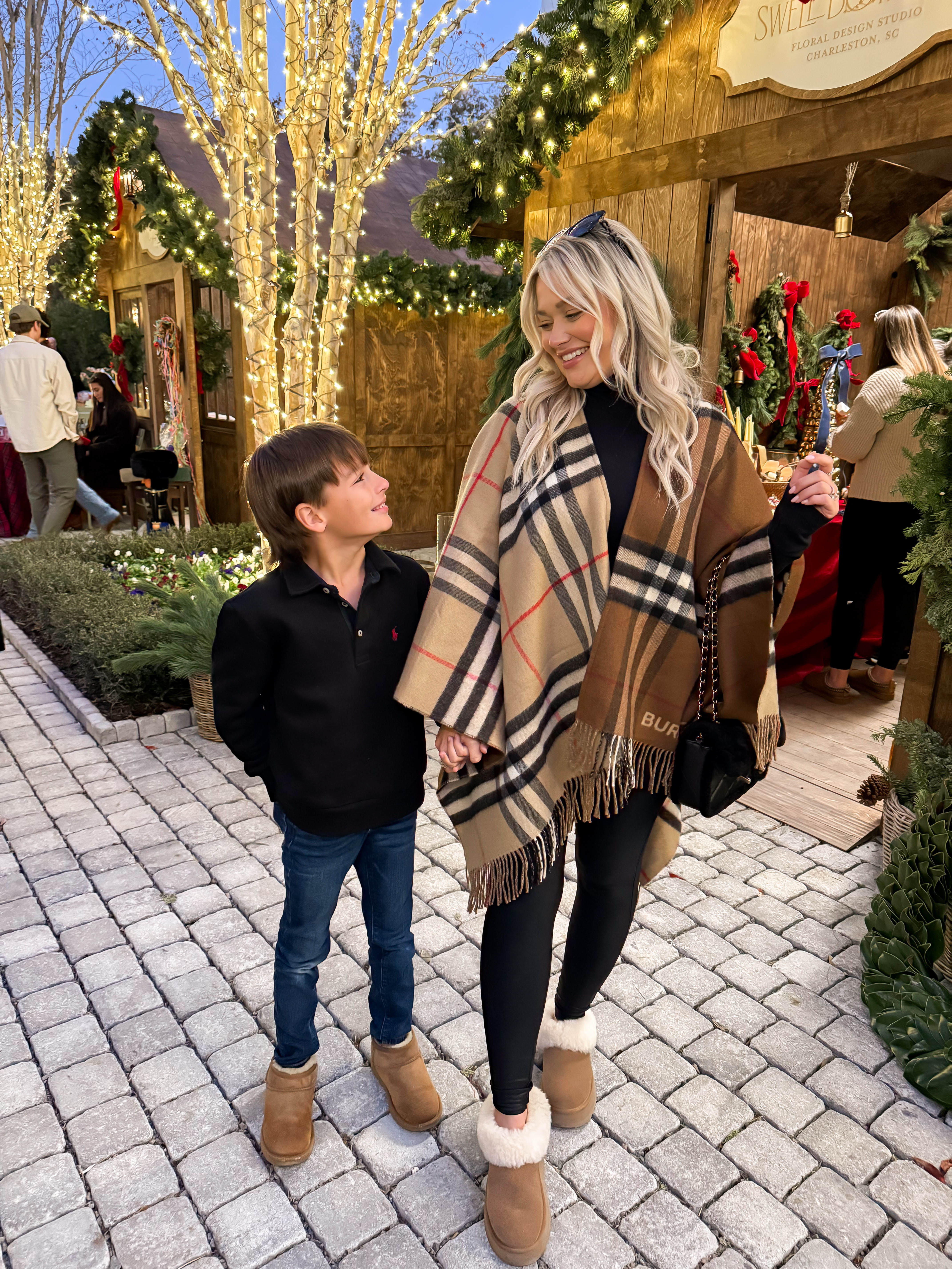 Plaid shawl styled, Burberry wrap for winter styled  

#LTKootd #LTKGiftGuide #LTKHoliday