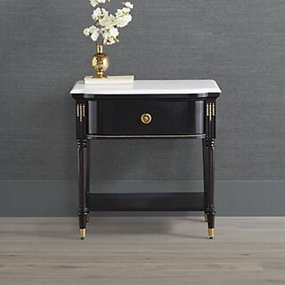 Regency Bow Front Single Drawer Nightstand | Frontgate