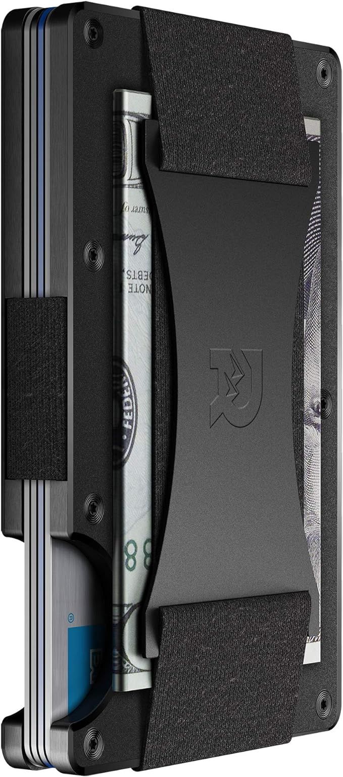 The Ridge Wallet Authentic | Minimalist Metal RFID Blocking Wallet with Cash Strap | Wallet for M... | Amazon (US)