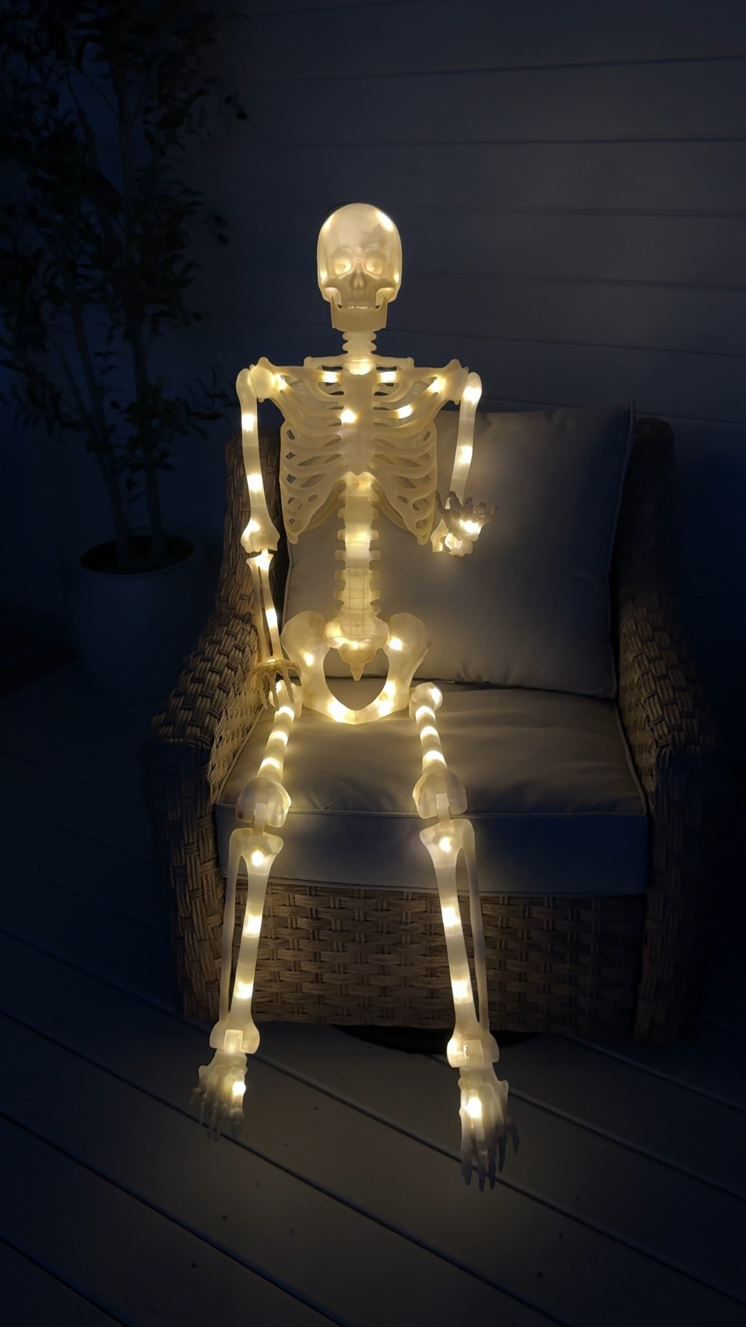 $40 walmart light up skelly back in stock! 

#LTKFindsUnder50 #LTKHome #LTKSeasonal