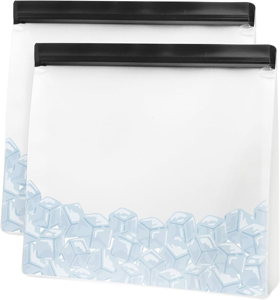 OGGI Reusable Ice Storage Bags - Set of 2, 11x10x2.5" - Ideal Reusable Ice Bag Set, Freezer Bags,... | Amazon (US)