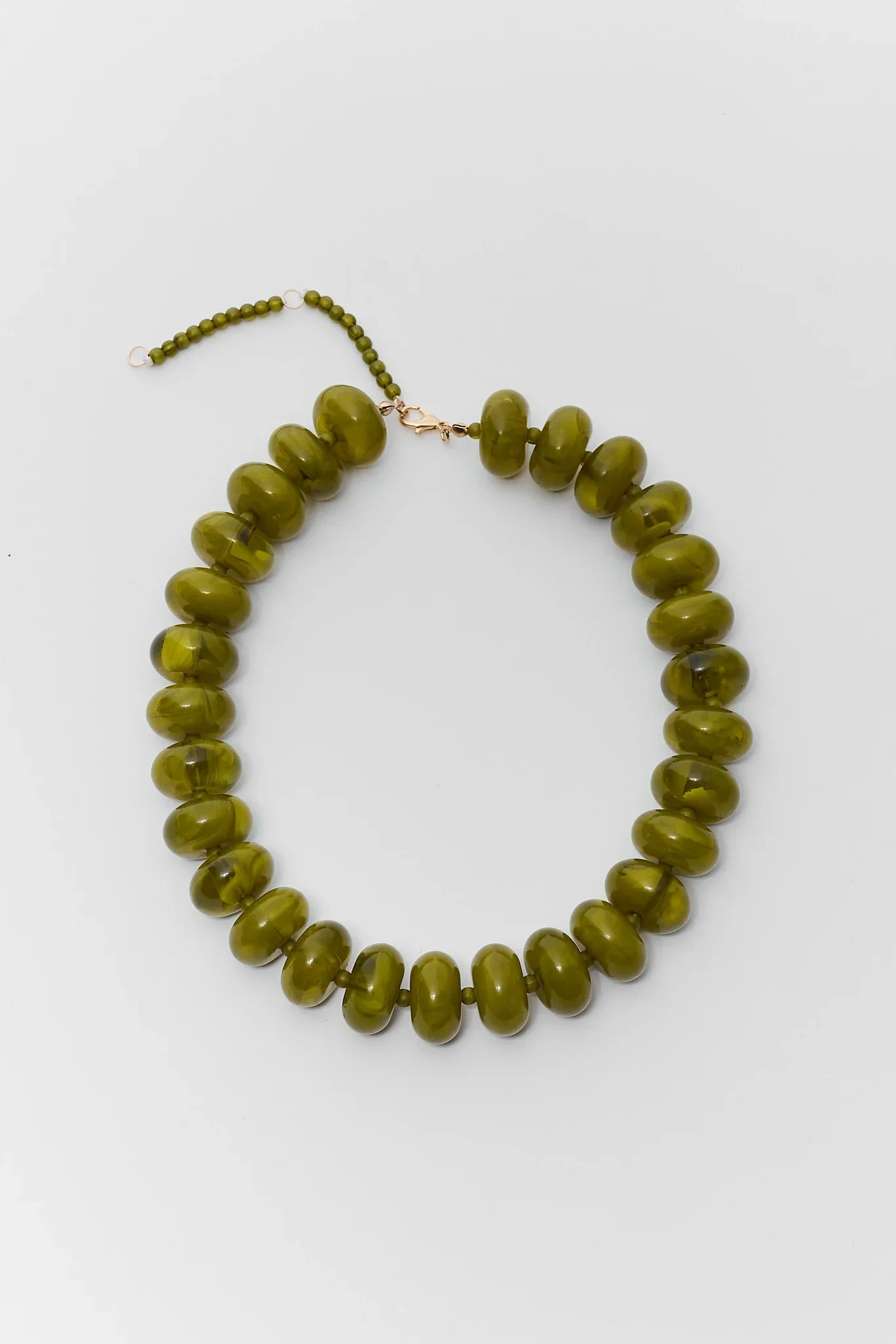 Green Oversized Beaded Necklace | Avara