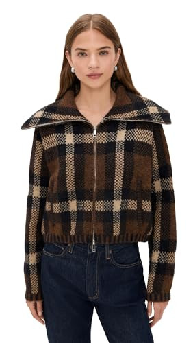[BLANKNYC] Women's Prep-Academy Sweater, Brown Combo, L | Amazon (US)