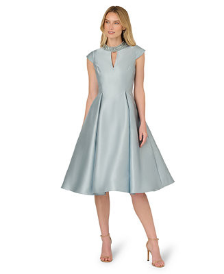 Women's Keyhole Mikado Midi Dress | Macy's