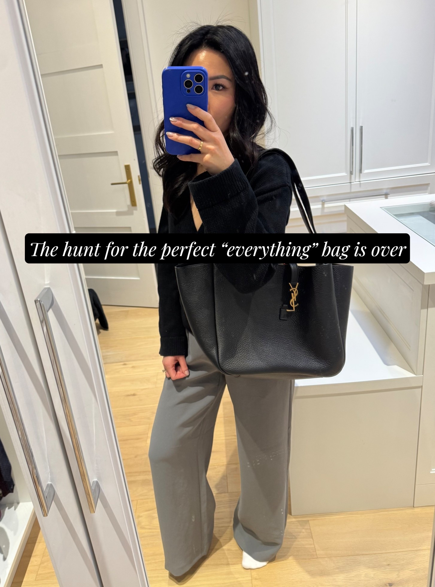 Found the one. She fits the laptop, the makeup bag, and my entire life without losing her shape. If you’ve been looking for a sign to invest in a piece you’ll actually wear every single day—this is it.

Keeping her forever ✨

#YSL #SaintLaurent #InvestmentPiece #workbag #leathertote #luxurybag #beatote

#LTKstyletip #LTKsale #LTKworkwear