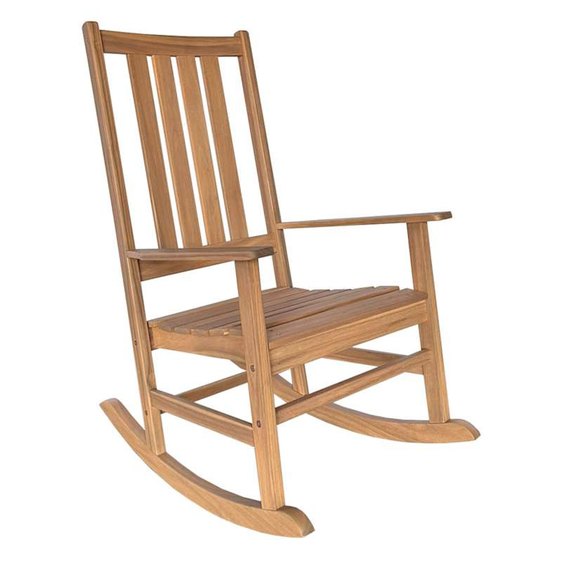 Natural Acacia Wood Rocking Patio Chair | At Home