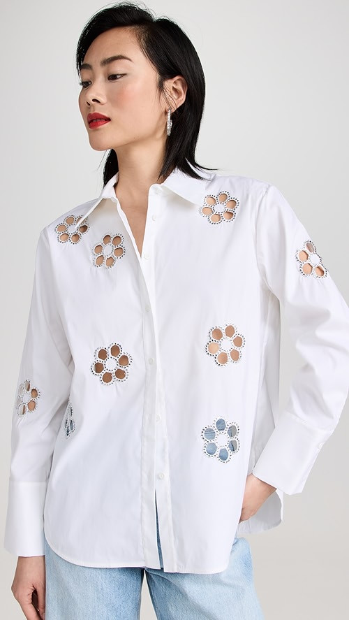 Finely Button Down Cutout Shirt | Shopbop