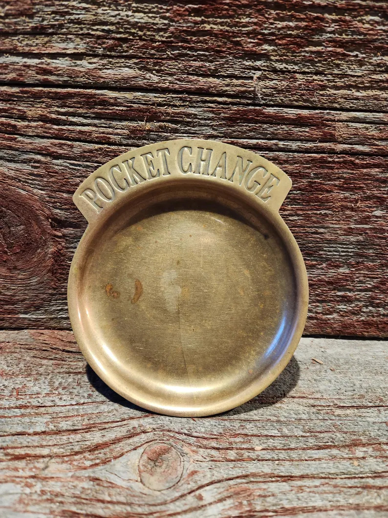 Vintage Brass Pocket Change Dish - Etsy | Etsy (US)
