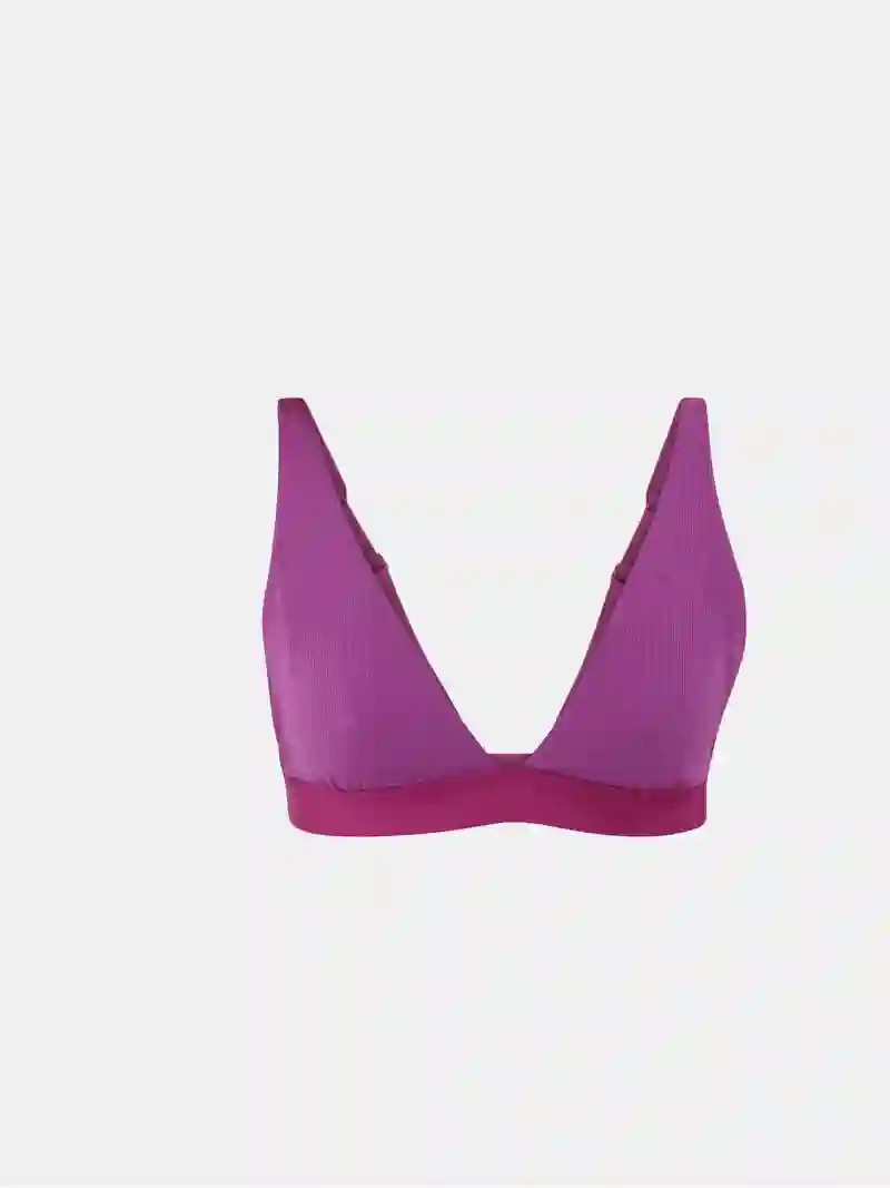 No Boundaries Cotton Blend Rib Wirefree Plunge Bra, Women's and Women's Plus | Walmart (US)