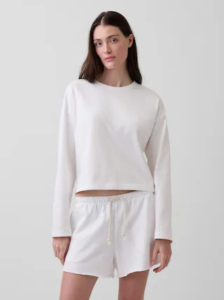 Knit Oversized Crop T-Shirt | Gap (US)