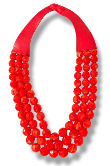 My Lady Red Faceted Bead Necklace | The Willow Tree