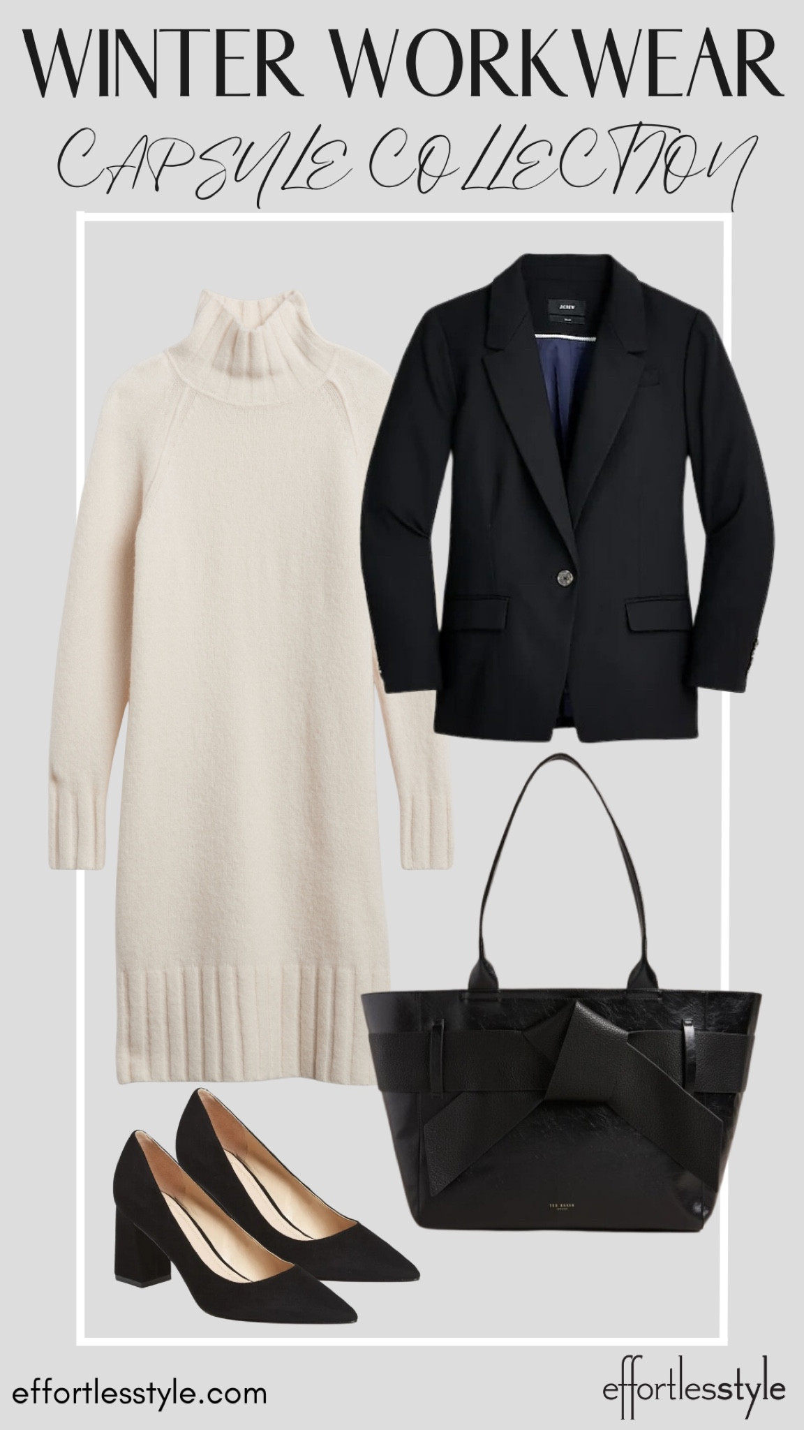 Sweater Dress + Black Blazer + Black Pumps

#LTKstyletip #LTKworkwear #LTKSeasonal