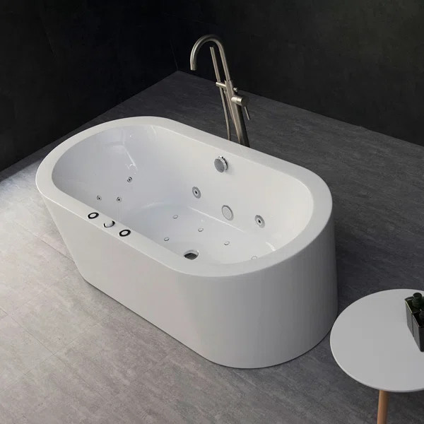 BTS1606 66.5'' x 31.88'' Freestanding Acrylic Bathtub | Wayfair North America