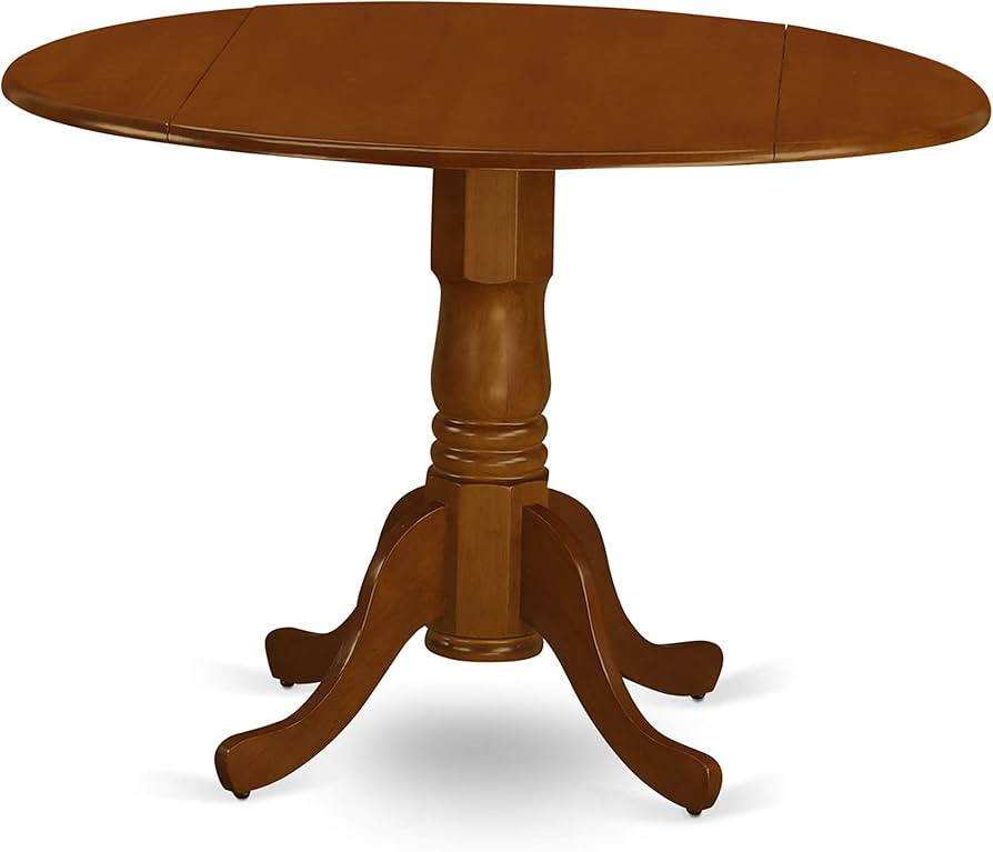 Amazon.com - East West Furniture DLT-SBR-TP Dublin Kitchen Dining Table - a Round Wooden Table To... | Amazon (US)