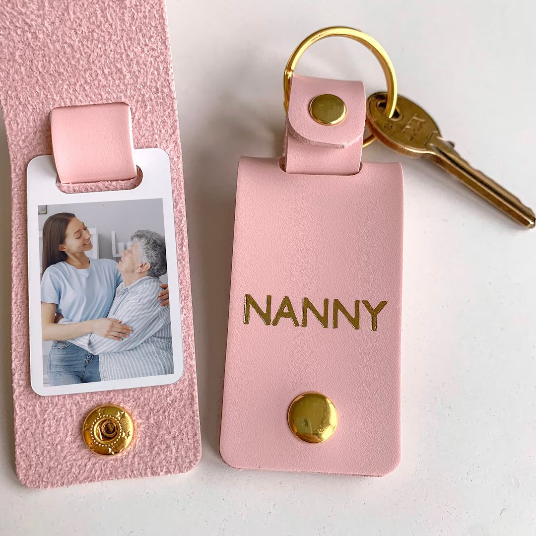 Personalised Nanny Photo Keyring / Vegan Leather Photo - Etsy | Etsy (US)