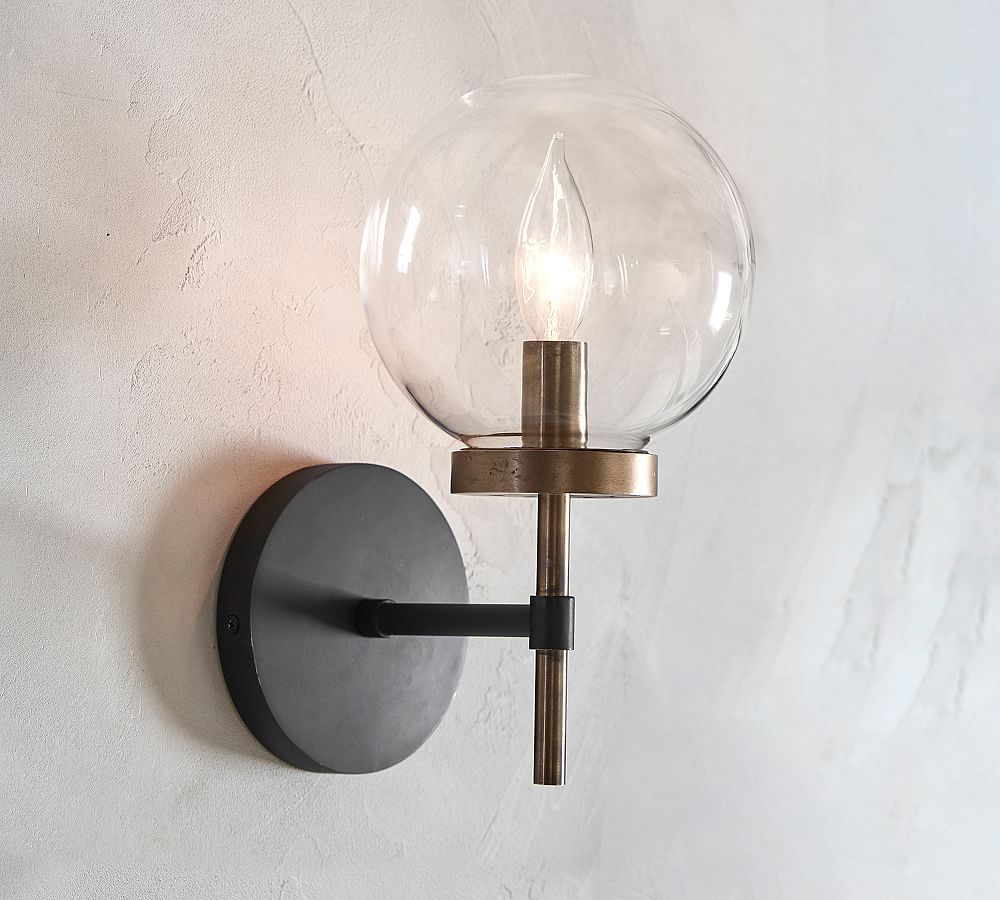 Camryn Glass Globe Sconce | Pottery Barn (US)