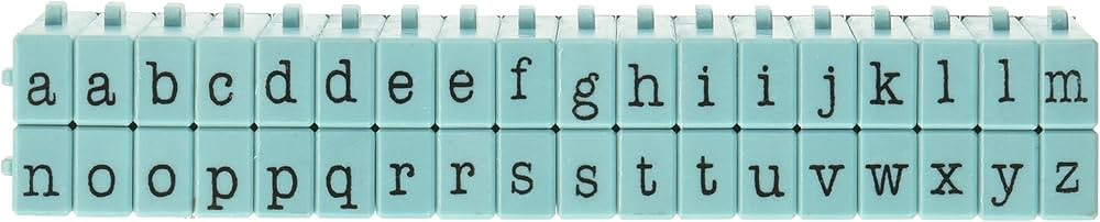 Contact USA Lower Alpha Medium 36ct Pegz Connectable Alphabet Stamp Set, Tiffany Blue | Amazon (US)