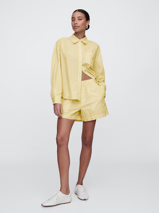 Relaxed Pull-On Poplin Shorts | Gap Factory