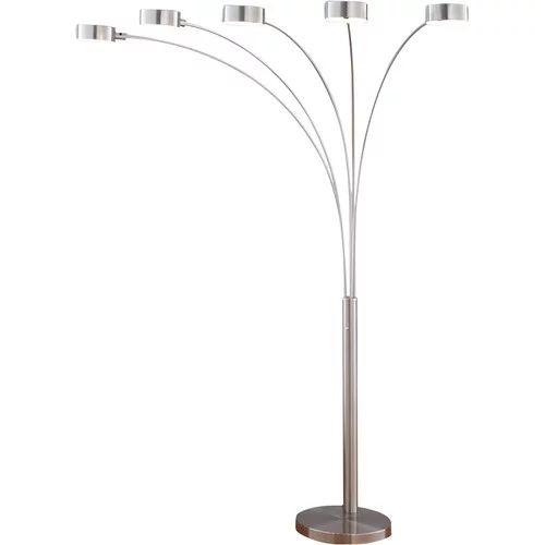 Artiva USA "Micah Plus" Modern LED 88-inch 5-Arched Brushed Steel Floor Lamp with Dimmer | Walmart (US)