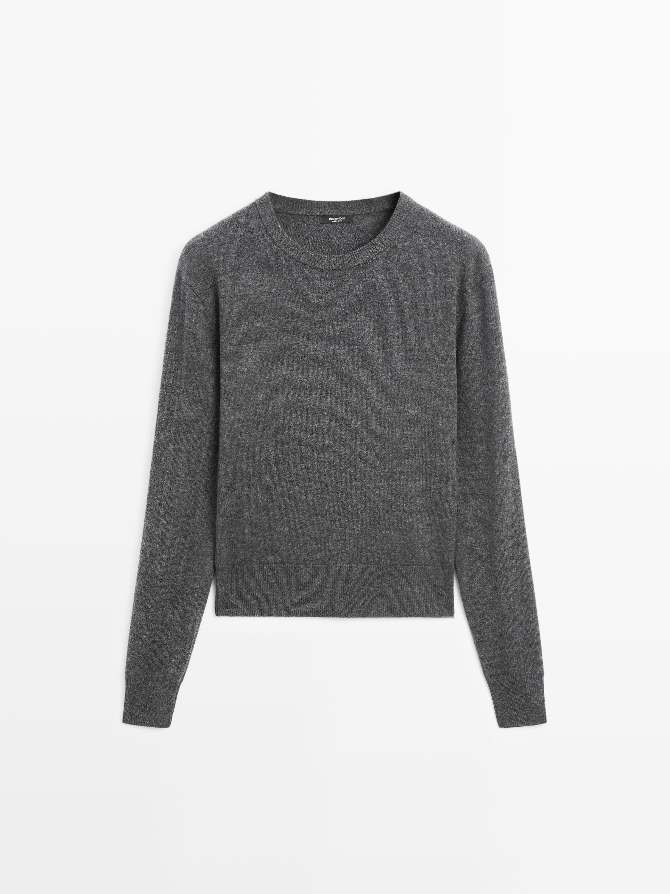 Strickpullover aus Wollmischgewebe mit Rundausschnitt | Massimo Dutti DE