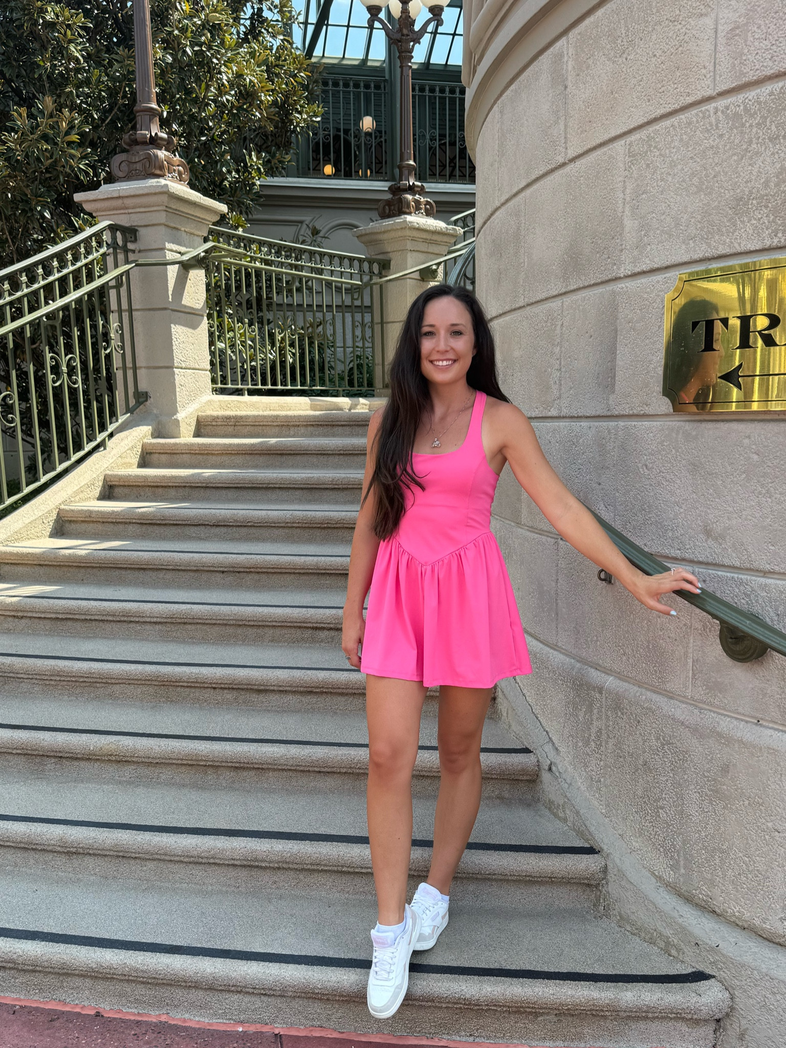 Pink activewear dress with shorts 

#LTKTravel #LTKFindsUnder50 #LTKFitness