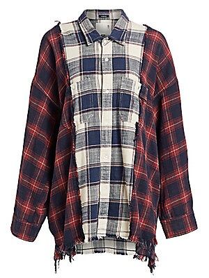 Two-Tone Plaid Combo Workshirt | Saks Fifth Avenue