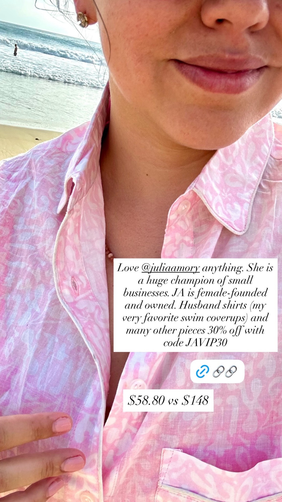 Small business Saturday - Julia Amory Sale, up to 80% off favorites including the husband shirts swim cover ups for warm weather vacations 

#LTKCyberWeek #LTKSaleAlert