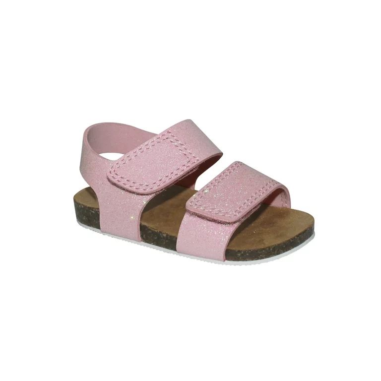 Wonder Nation Baby Girls Footbed Sandal, Sizes 2-6 | Walmart (US)
