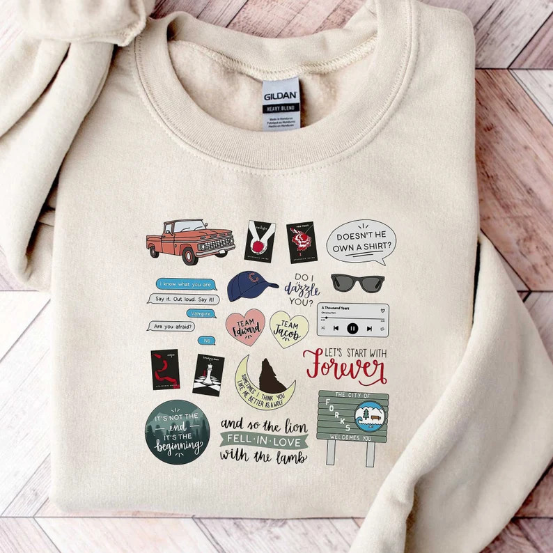 Twilight Symbols Sweatshirt, Bookish Sweatshirt, Team Jacob Sweatshirt, Werewolf Shirt, Bella Swa... | Etsy (US)