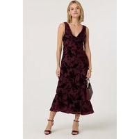 ASTR the Label | Floris Burnout Floral Maxi Dress in Wine | Size S | ASTR The Label (US)
