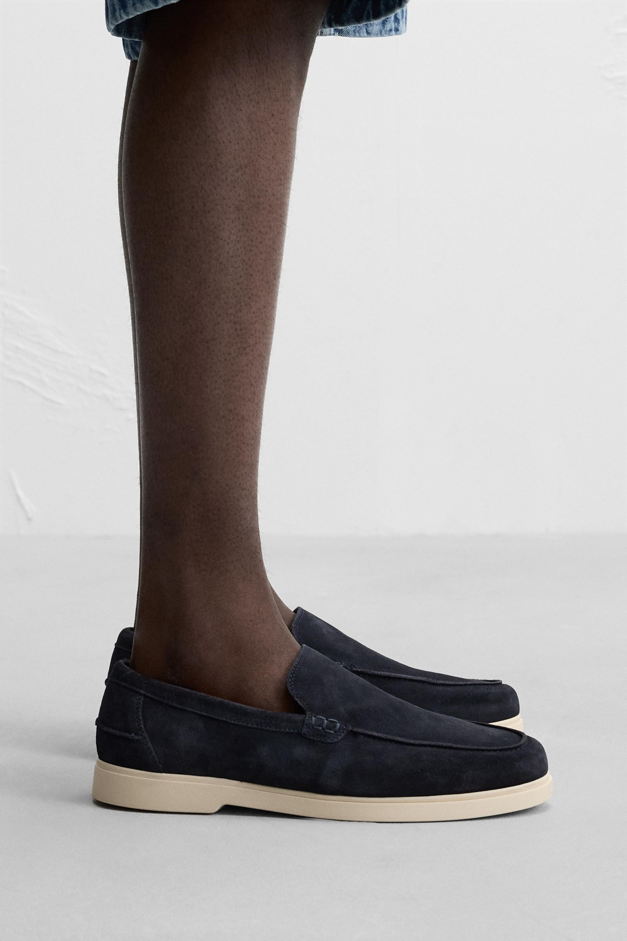 CASUAL LEATHER LOAFERS | Zara US