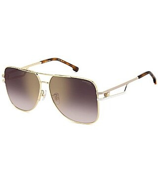 Carrera Women's CA3100 63mm Mirrored Square Sunglasses - Gold Beige Havana/Burgundy | Dillard's