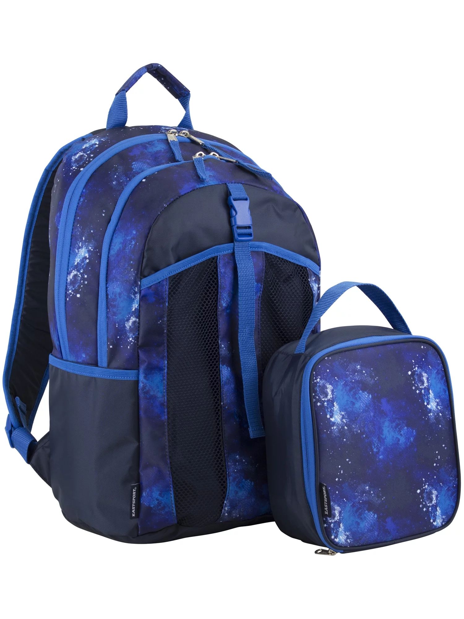 Eastsport Deluxe Backpack with Bonus Matching Lunch Bag, Blue Galaxy Print - Walmart.com | Walmart (US)